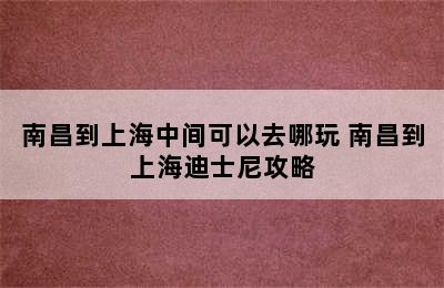 南昌到上海中间可以去哪玩 南昌到上海迪士尼攻略